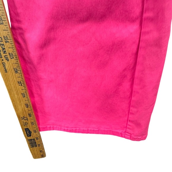 JC & JQ Pink Flare Bell Bottom Jeans Women's Y2K Disco Festival Statement Denim - Picture 6 of 10